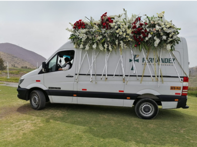 Carro porta coronas blanco